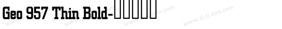 Geo 957 Thin Bold字体转换
